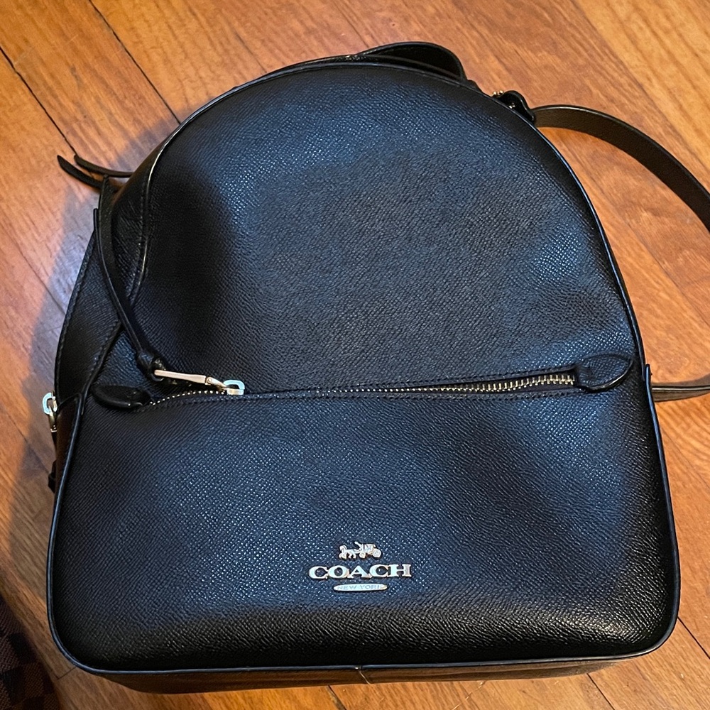 Coach Midnight Black Leather Backpack - Picture 2 of 6